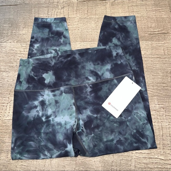 Lululemon align HR 25” Diamond Dye Silver Blue Tidewater Teal Graphite Grey - Picture 7 of 9